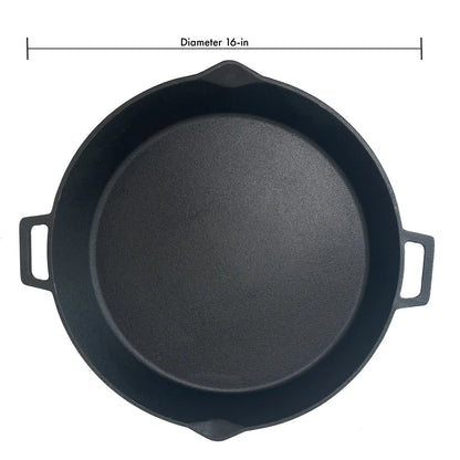 16-in Cast Iron Double-Handled Skillet